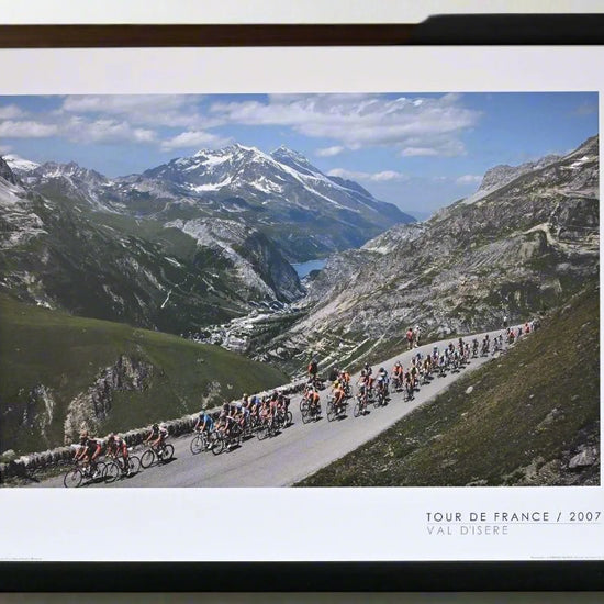 Stage 9 of the 2007 Tour de France. The peloton clumbs the Col D'Iseran above Val D'Isere en-route to Briançon.