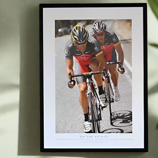 Lance Armstrong goes on the attack during Stage 4 of the 2010 Santos Tour Down Under.