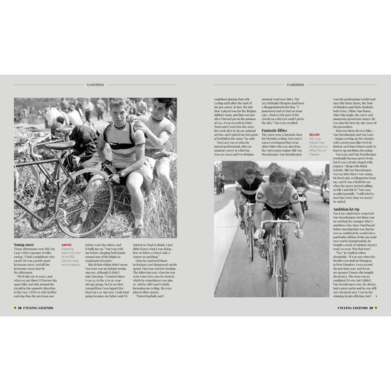 Page spread from Cycling Legends 04 Flandriens. A chapter about the Emperor of Herentals - Rik Van Looy.