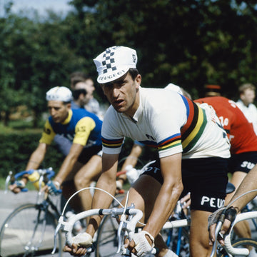 The first British male world road race champion Tom Simpson