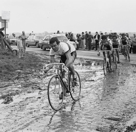 Bernard Hinault riding Paris-Roubaix