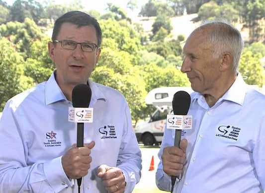 Paul Sherwen and Phil Liggett commentating