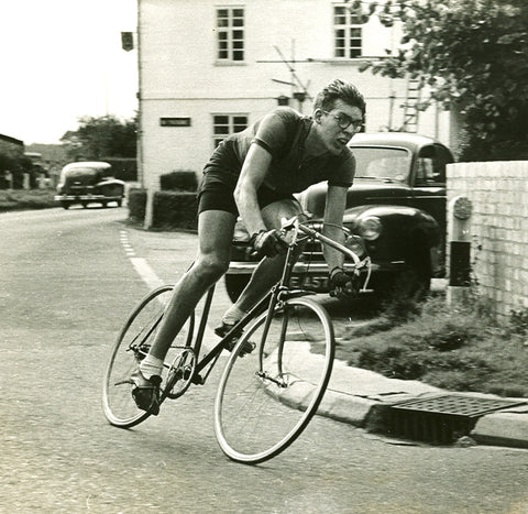 Roger Bannister on his bike
