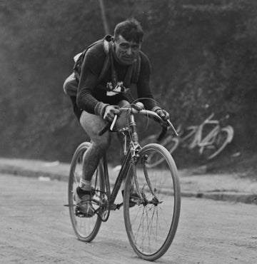 Eugene Christophe on his bike
