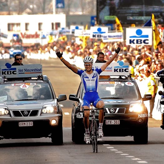 Tom Boonen winning the Tour of Flanders in 2005