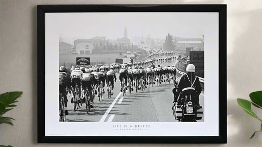 Cyclists in the 1983 Milan San Remo battle against strong winds in the Po Valley