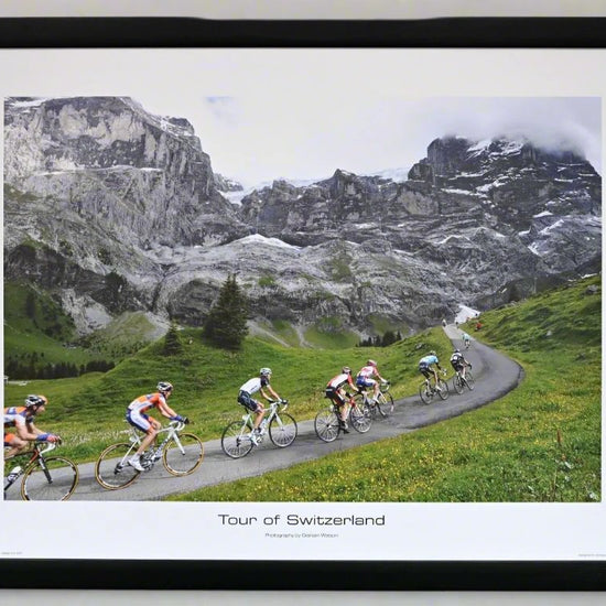 Leading riders in the 2011 Tour of Switzerland climb the Grosse Scheidegg on stage 3 of the race. 