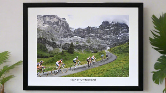 Leading riders in the 2011 Tour of Switzerland climb the Grosse Scheidegg on stage 3 of the race.