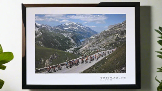 Stage 9 of the 2007 Tour de France. The peloton clumbs the Col D'Iseran above Val D'Isere en-route to Briançon.