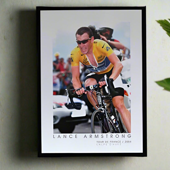 Lance Armstrong powers his way to win the 15.5km individual time trial during Stage 16 of the 2004 Tour De France