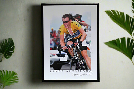 Lance Armstrong powers his way to win the 15.5km individual time trial during Stage 16 of the 2004 Tour De France