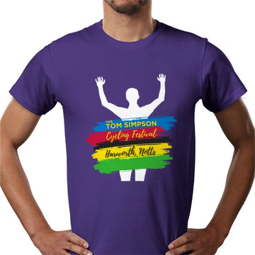 Tom Simpson Cycling Festival T-Shirt - Purple