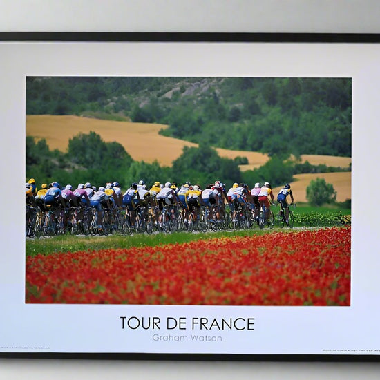 1996 Tour De France. On route to Valence from Bourg d'Oisans through the poppy field.