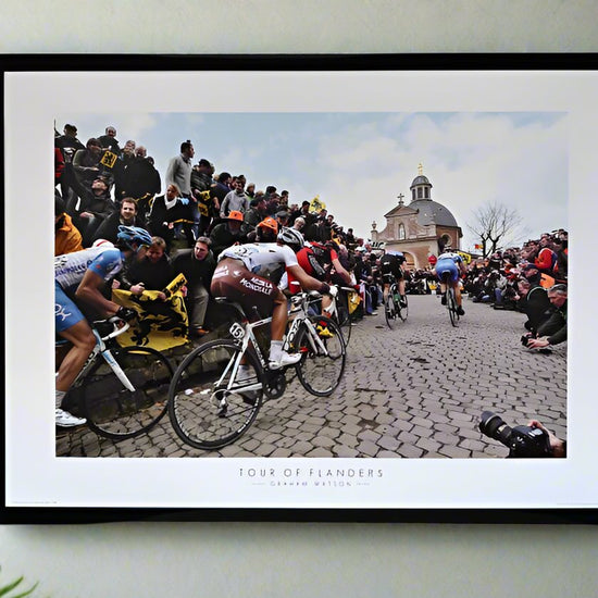 Climbing the Muur van Geraardsbergen in 2010 during the Tour of Flanders