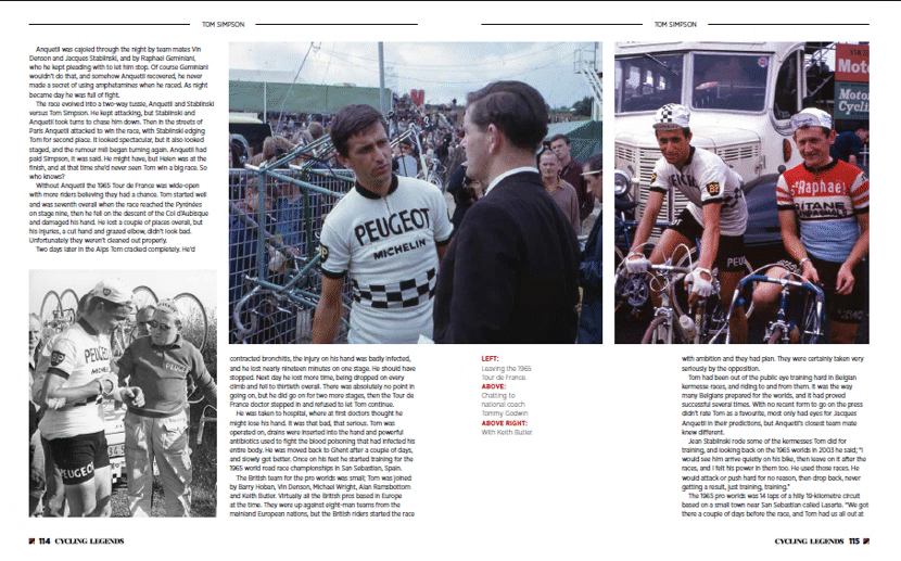 Image of pages 114 115 Cycling Legends 01 Tom Simpson