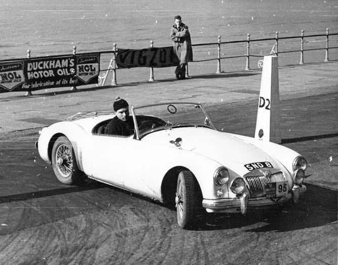 Reg Harris loved fast cars and had several goes at motor racing