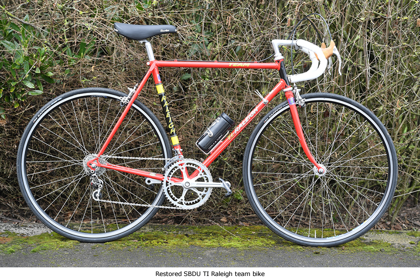Image of restored SBDU TI Raleigh team bike
